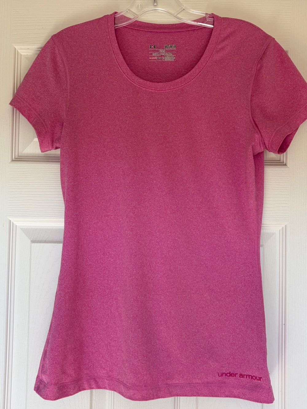 Under Armour Women's Pink Short Sleeve Crew Neck Tee